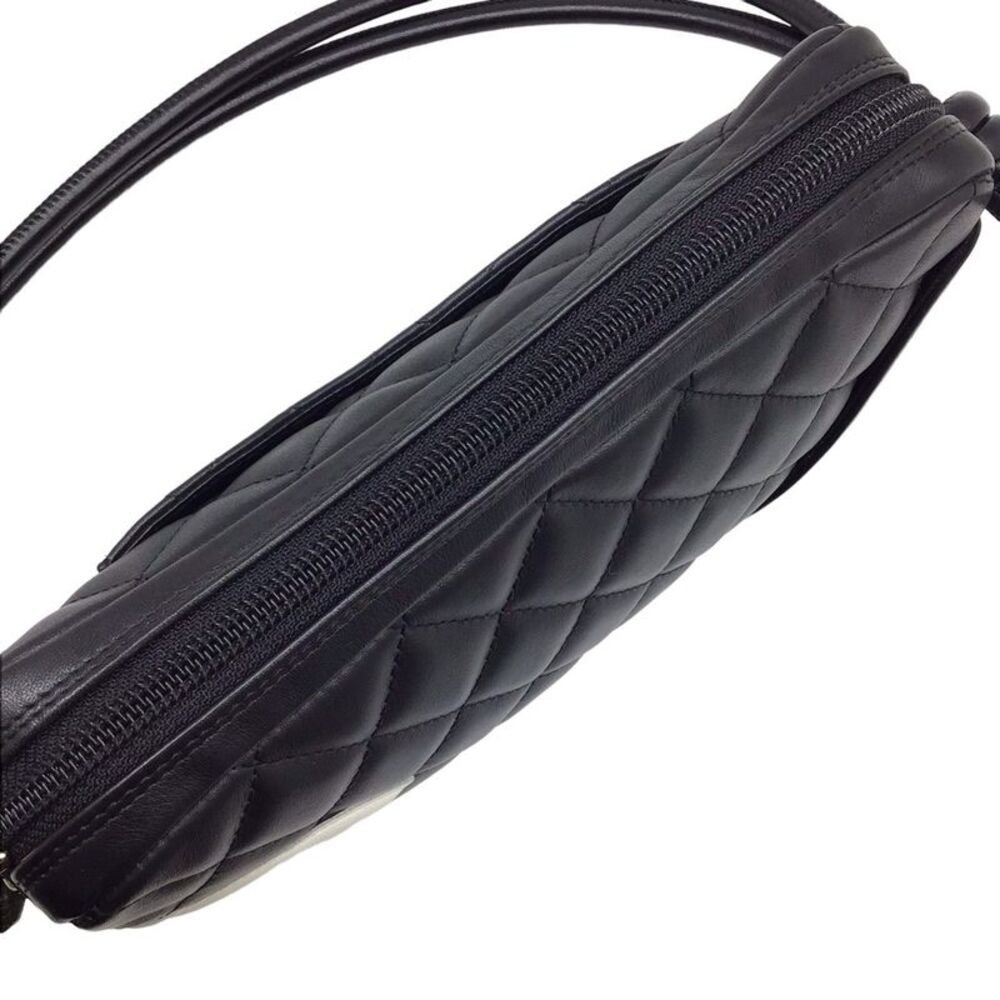 Chanel Cambon Line Black Leather Shoulder Bag (Pre-Owned) - Picture 3 of 10